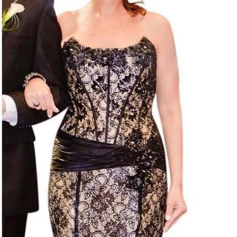 Jovani black lace gown